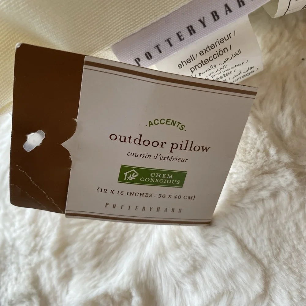 Pottery Barn Outdoor Lovin Life Birds Pillow 12x16 Outdoor Accents Pillow NEW
